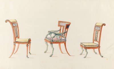Chairs (3) by Nicolas Henri Jacob